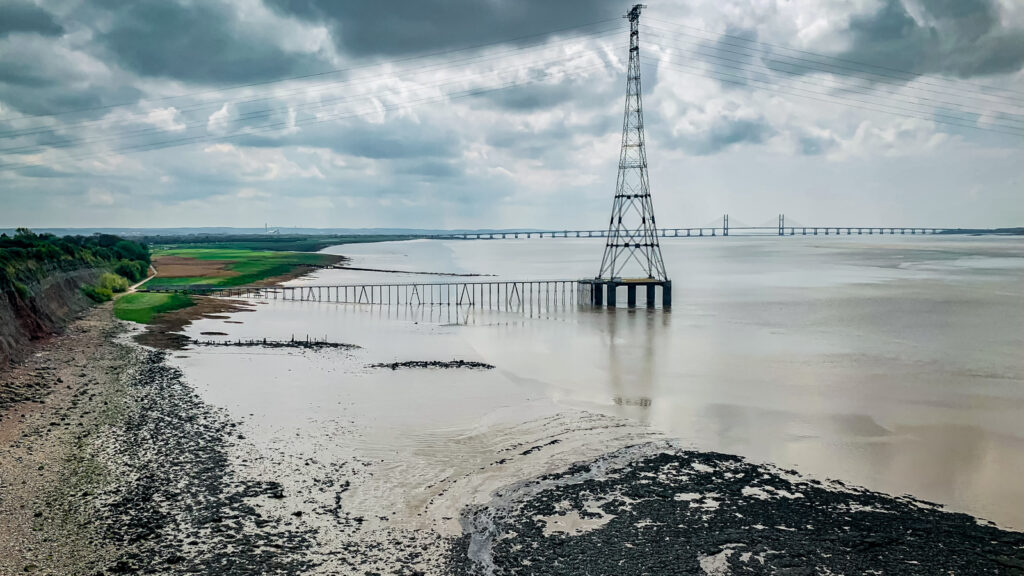 View of second severn crossing from the old severn bridge
