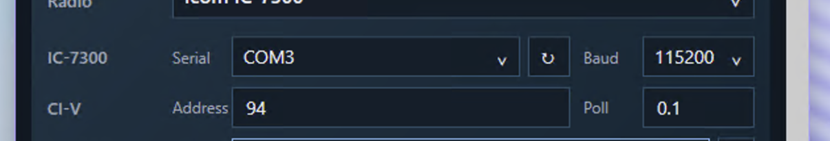 Bridge app connection settings area