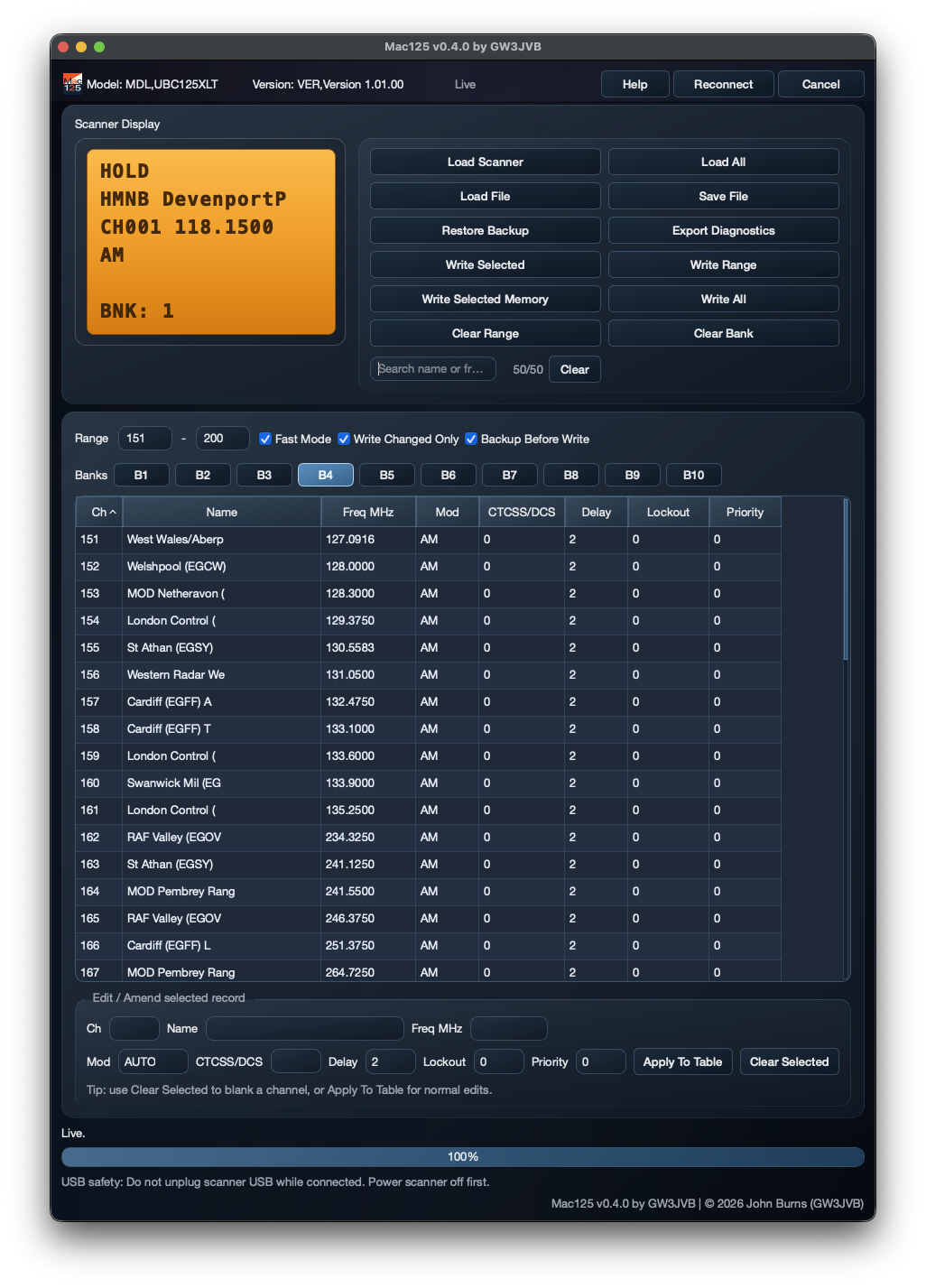Mac125 app screenshot